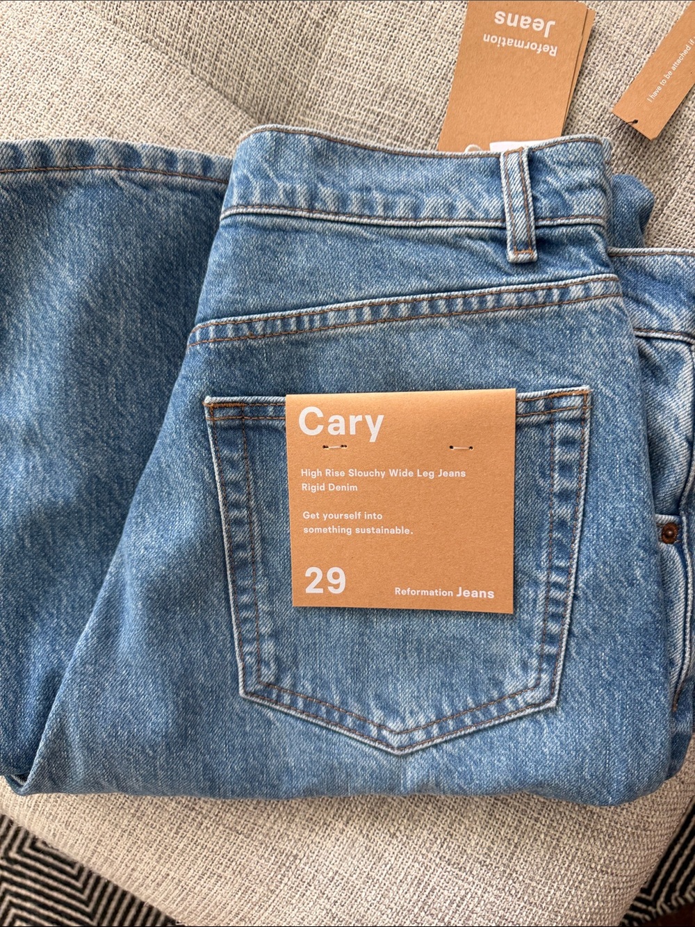 Reformation Cary High-Rise Slouchy Wide Leg Jeans - Colorado wash - Picture 1 of 5